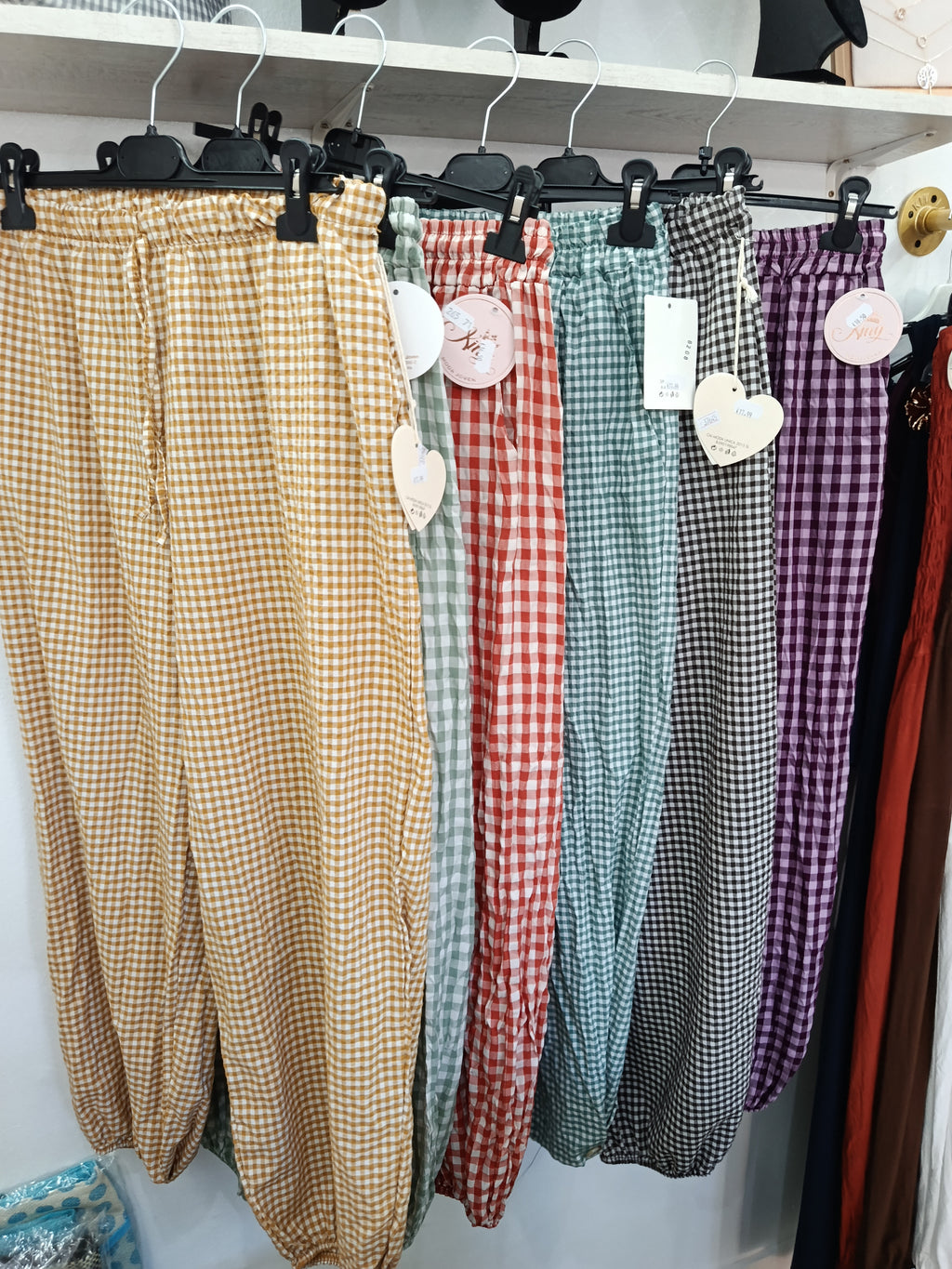 pantalones de cuadritos  de vichy