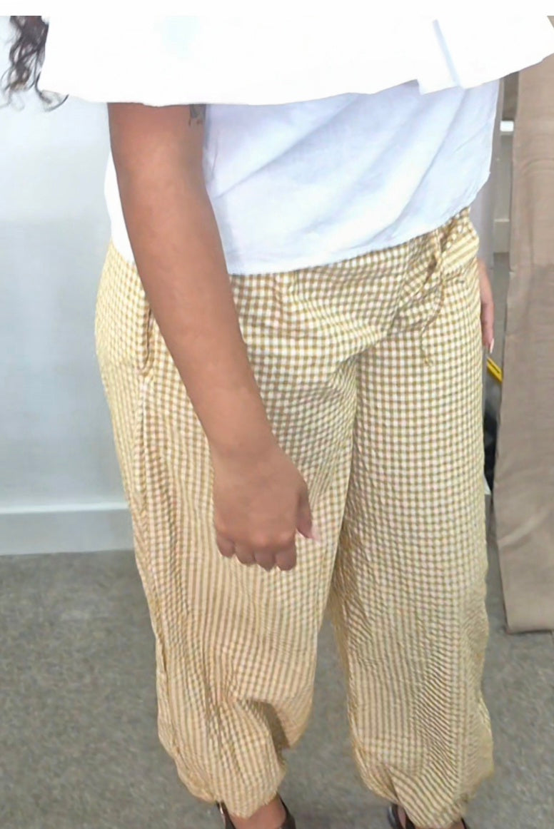 pantalones de cuadritos  de vichy